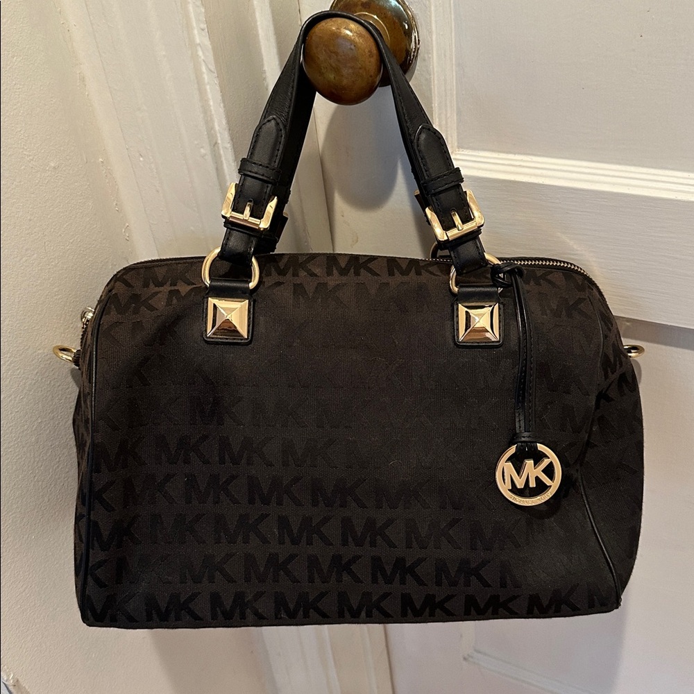 Michael Kors Dark Brown Monogram Satchel